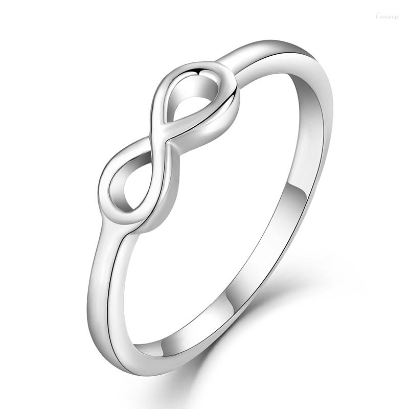 

Cluster Rings Wholesale Fashion 925 Sterling Silver Filled Band Ring Infinity Eternity Love Gift Wedding Jewelry For Women
