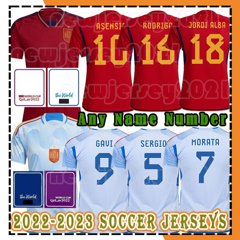 

Spain Soccer Jerseys National Team PEDRI FERRAN MORATA RODRIGO HUGO G. A.INIESTA PEDRI Espana Camiseta home away Asensio Ansu Fati ALCACER SERGIO Football Shirt, Men jersey(xi ban ya)