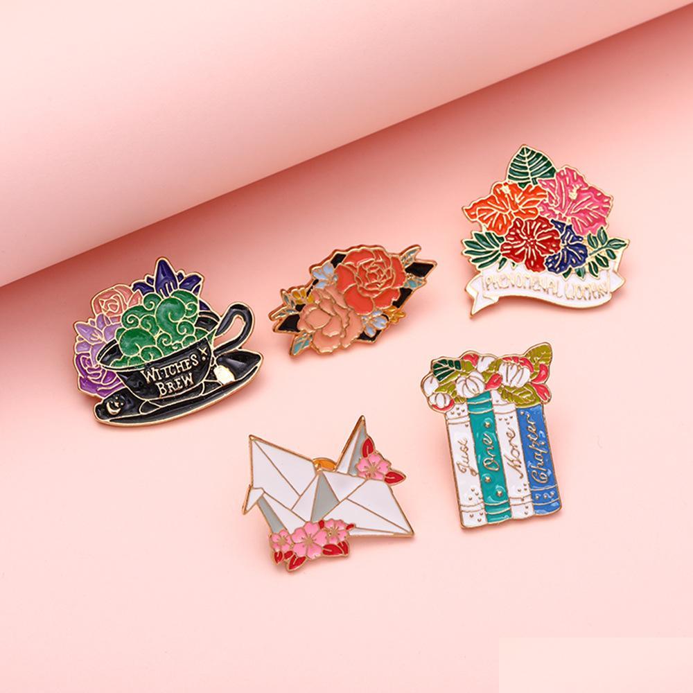 

Pins Brooches Enamel Brooches Pins Flowers Books Badge Backpack Clothes Lapel Brooch Pin Jewelry 1473 E3 Drop Delivery Dhgarden Dhe4I