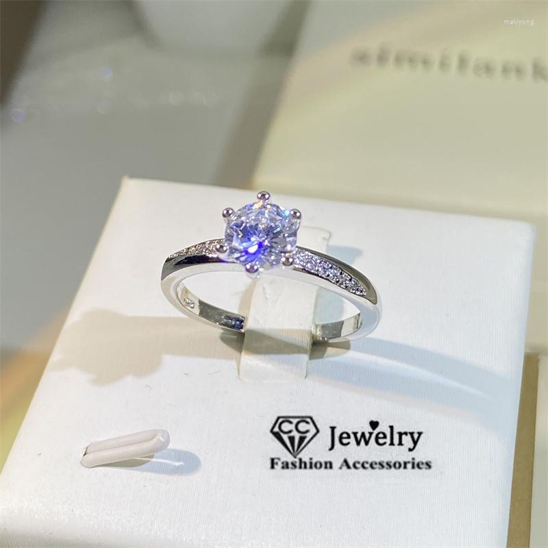 

Wedding Rings Weddding For Women Engagement Jewelry White Cubic Zircon Stone Fashion Accessories Party Aniversary Gift 3019