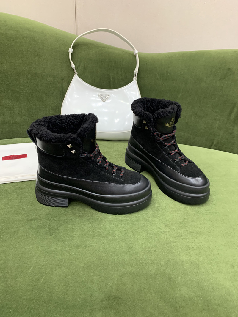 

High heeled Martin boots Autumn winter Coarse heel women shoes Desert Boot real leather zipper letter Lace up Fashion lady Heels Large size 35-40 US4.5-8.5 With box -BB023, Picture color