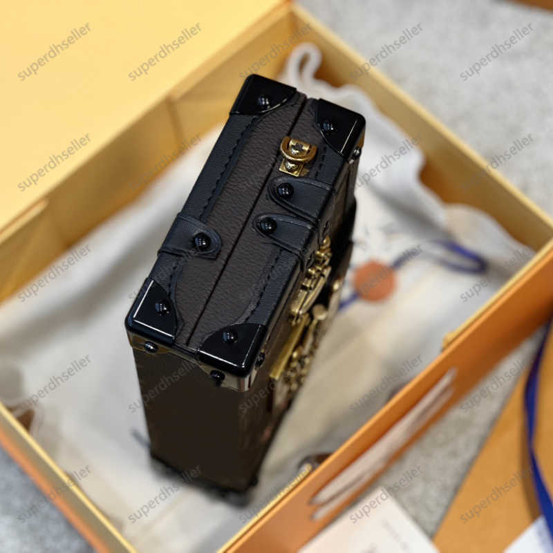 

Women Trunk Bag Fashion Shoulder Bags Designer Mini Square Box Leather Handbags Old Flower Classical Handbag Crossbody High Quality Wal, Increase freight