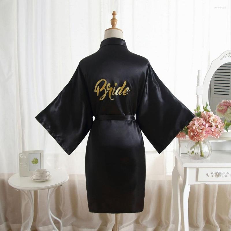 

Women's Sleepwear Sexy Large Size Satin Night Robe Bathrobe Perfect Wedding Bride Bridesmaid Robes Dressing Gown For Women Golden Word, Pink