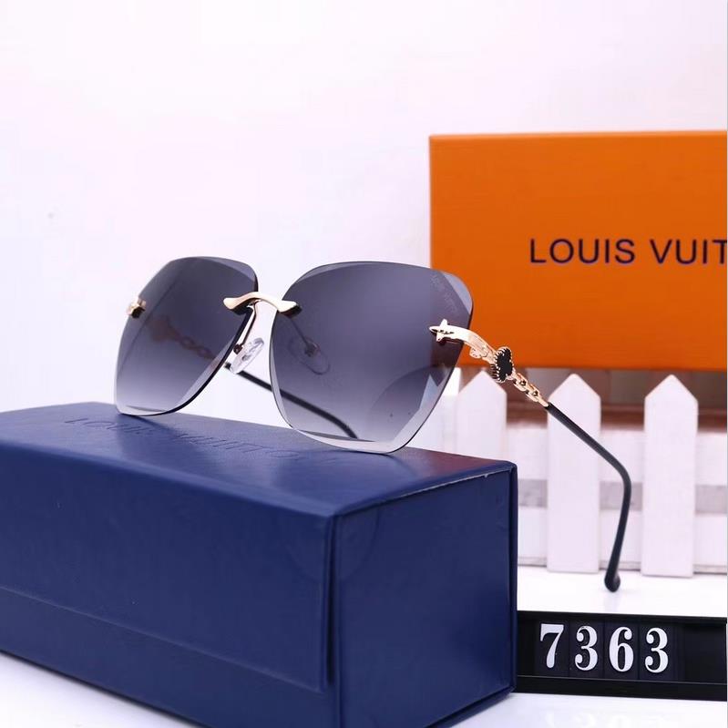 

Fashion Designer Summer Sunglasses Full Frame Glasses Letter Pattern Design for Man Woman 7 Color Louis Vuitton LV High Quality