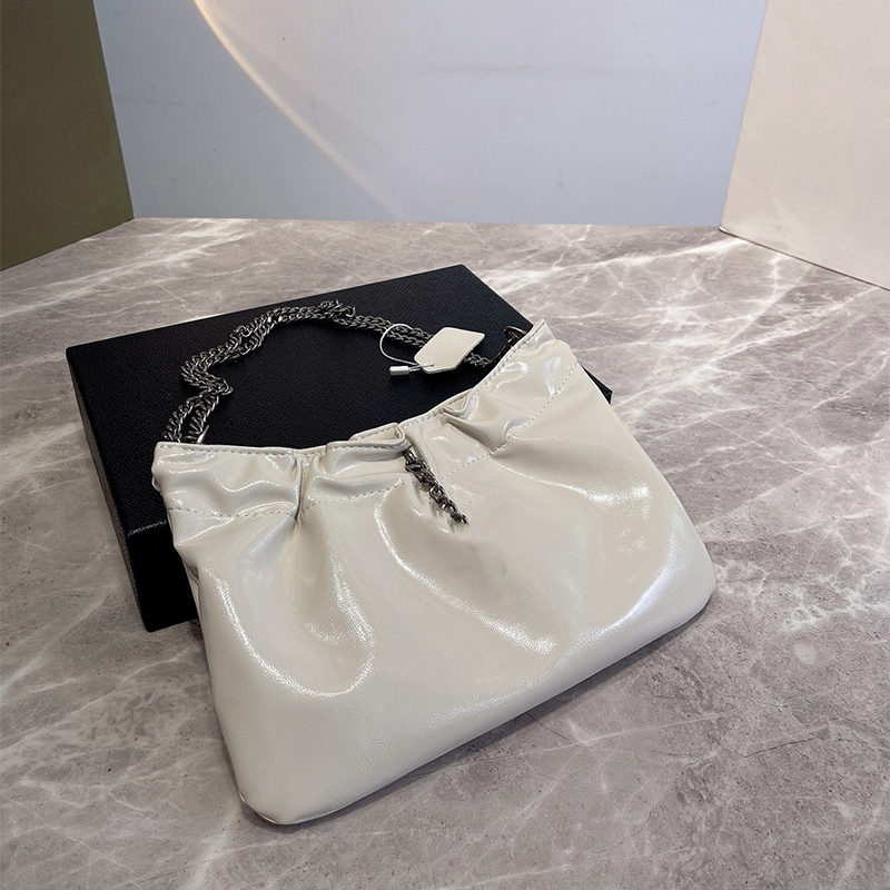 

the tote designer bag women hobo handbag shoulder bags black classic chain crossbody purse and handbags purses lady luxury genuine leather totes wallets wholesale, Black silver chain