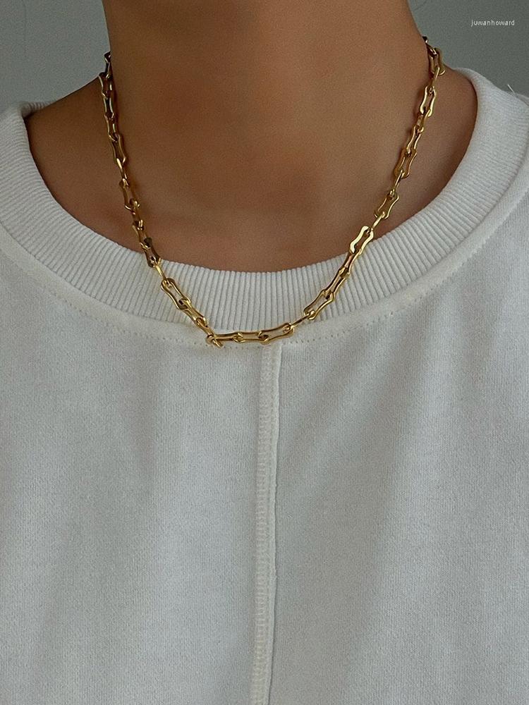 

Choker Timeless Wonder Glam Geo Chains Necklace For Women Titanium Jewelry Kpop Designer Ins Gift Gothic Trendy Egirl Rare 5527