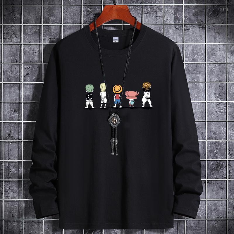 

Men' T Shirts For Men Clothing Anime Graphic Oversized Tops Cotton Winter Autumn White Manga T-shirt Black Round Shirt Casual Sport