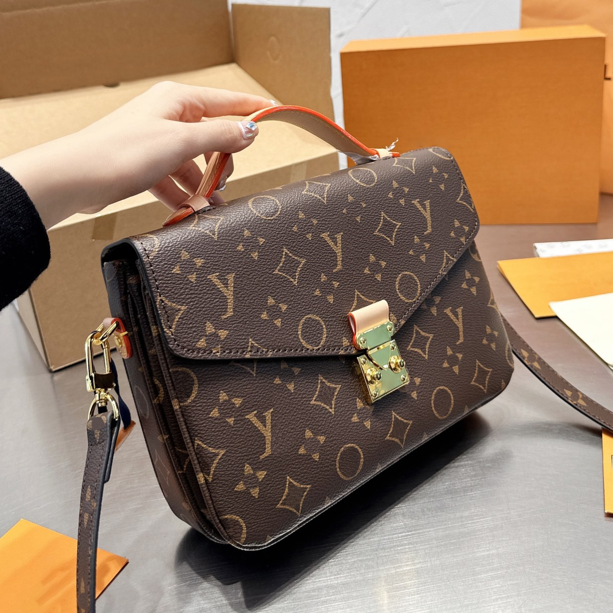

designer bags handbags shoulder bags floral handbag messenger bag totes ladies multi-function large capacity Multifunctional large-capacity, Original box(not sold separately)