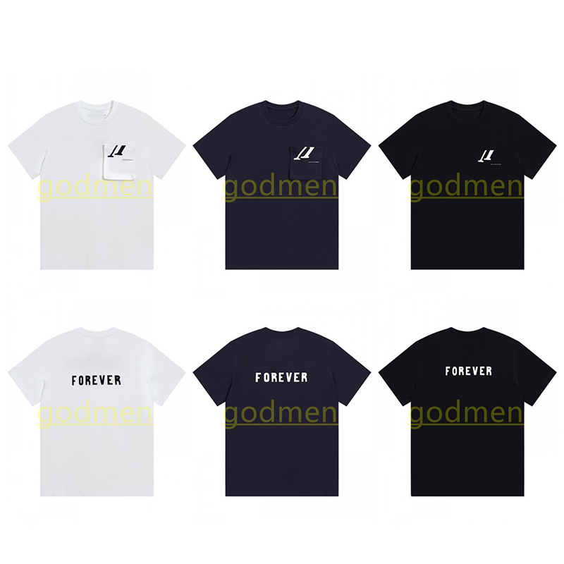 

Men Womens Designer T Shirt Mens Fashion Brand Casual Tees Couples Short Sleeve With Pocket Size XS-L, Navy blue