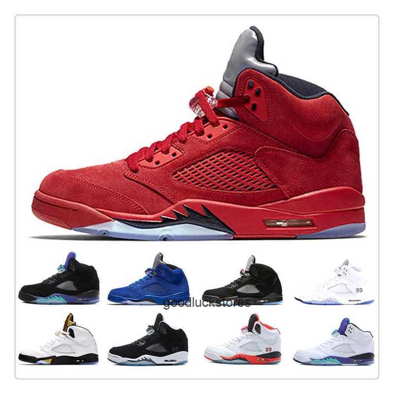 

Newest Jumpman 5 Basketball Shoes 5s men's sneakers Quai 54 Bluebird Raging Bull Stealth 2.0 Anthracite Oreo What The Fire Red Blue Suede, # 1