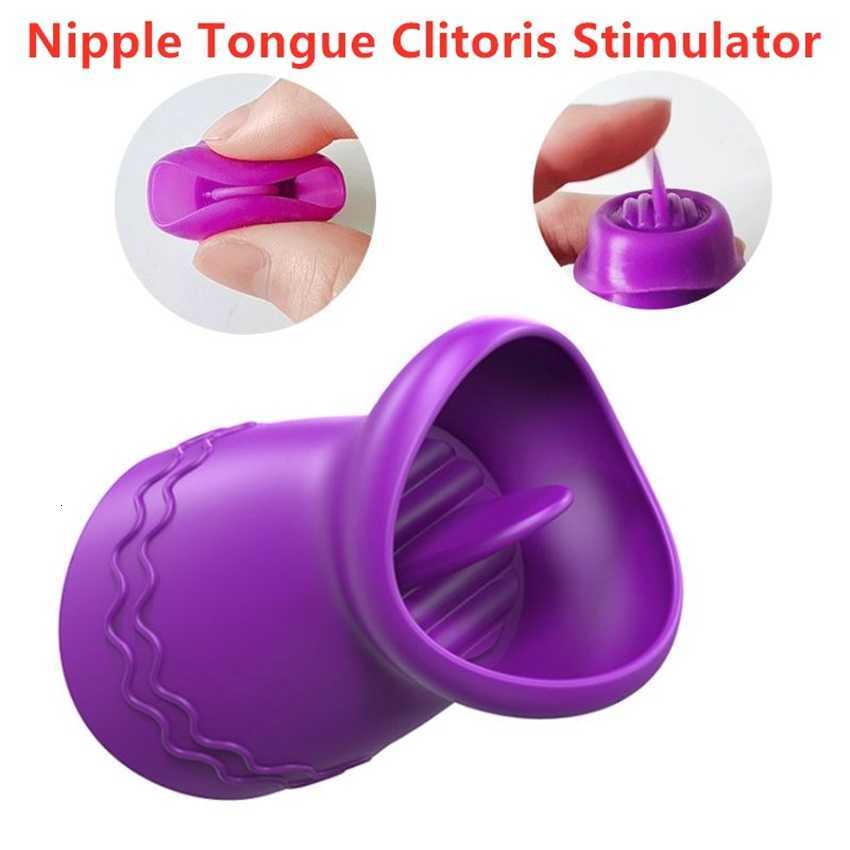 

Sex Toy Massager 1pc New Nipple Clitoris Stimulator Tongue Licking Sucker Vibrator Leather Case Lesbian Masturbator Toys