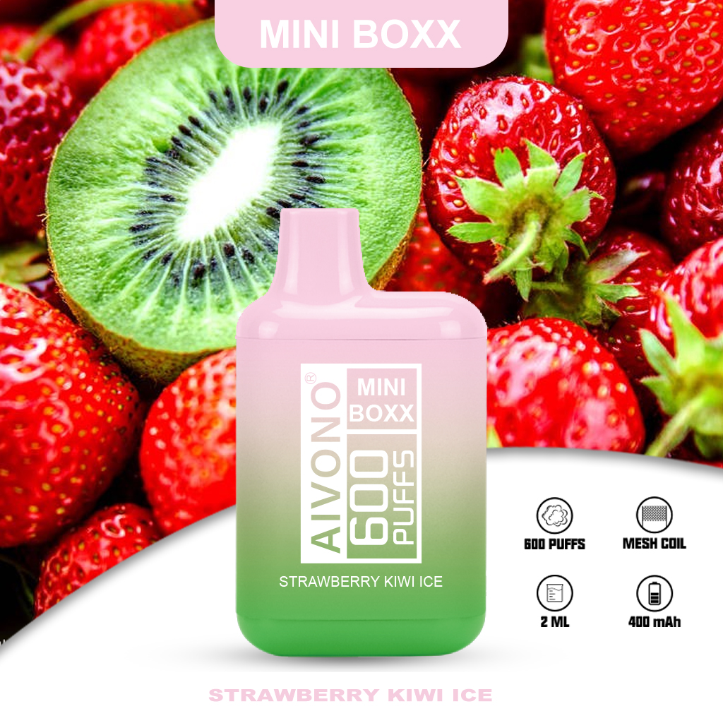 

AIVONO Mini Boxx 600Puffs Disposable Pod E Cigarettes Device 600 Puffs Prefilled Cartridge 2ml Pod 400mah Vape Pen Bang Esco Ultra
