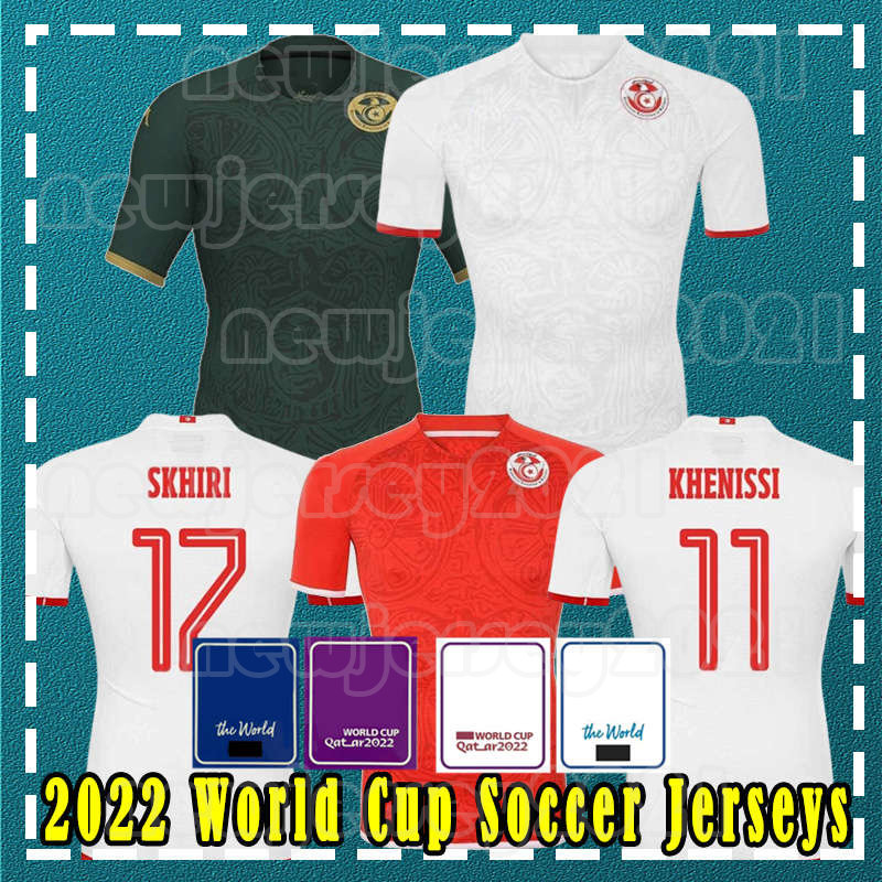 

Tunisia Soccer Jerseys National Team HANNIBAL JKHAZRI JAZIRI MSAKNI SLITI KHENISSI BEN SAID ABDI TALBI LAIDOUNI SLIMANE 22-23 home away Football Shirt Uniforms, Men jersey+patch(tu ni si)