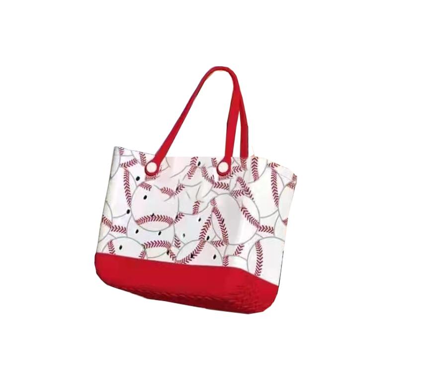 

tote bag bogg bag whole eva silicone beach tote mama printed0126111878 6OEH, Red
