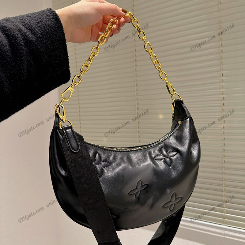 

Women Shoulde Bags Loop Subaxillary Bag Glossy Leather Diagonal Crossbody Bag For Ladies Luxury Designer Handbags Card Holder Sports Outdoor Travel Purse Pouch, Black