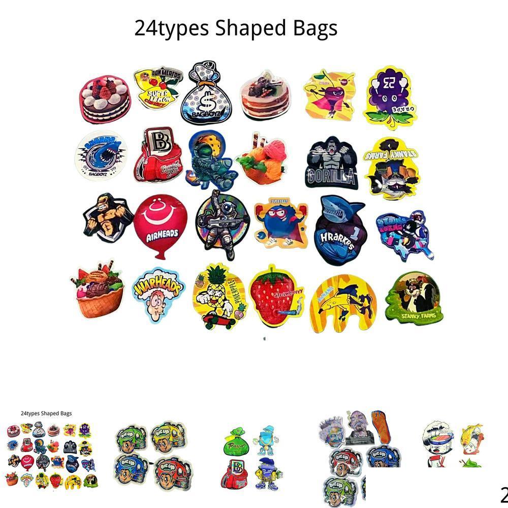 

Packing Bags Empty Irregar Shaped Mylar Bag 3.5 Resealable Zipper Custom Backpack Boyz Don Merfos White Runtz Hamburger The Humb Ldt Dhacb