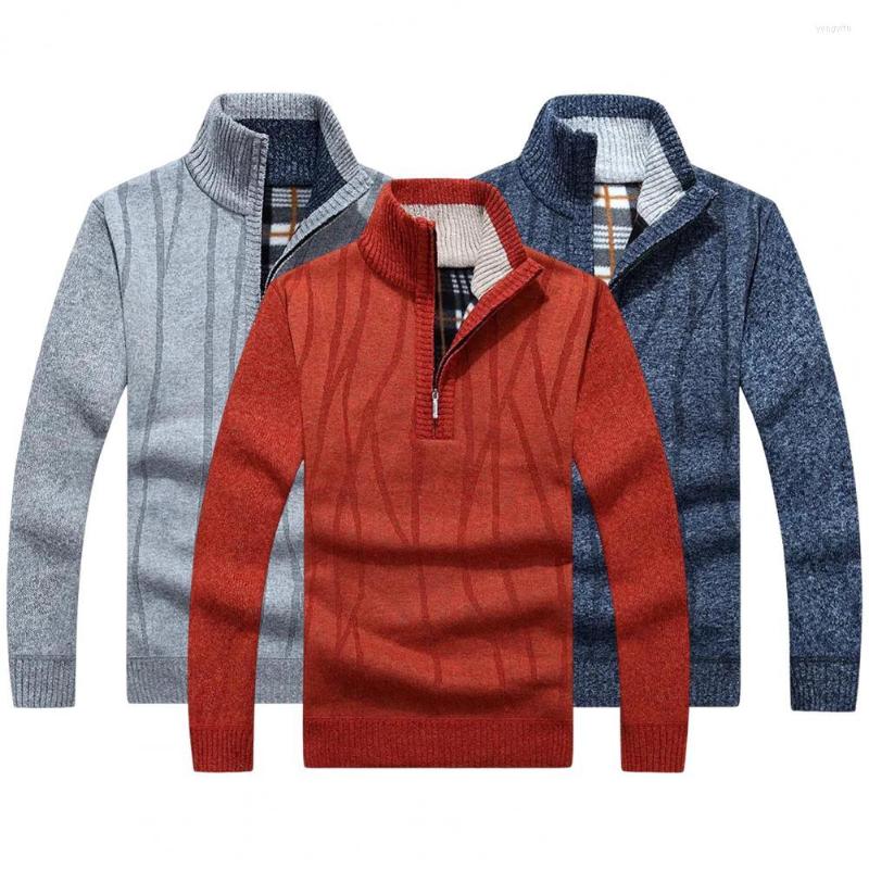 

Men's Sweaters Chic Men Sweater Loose Stretchy Elastic Plush Anti-pilling Autumn, Dark gray