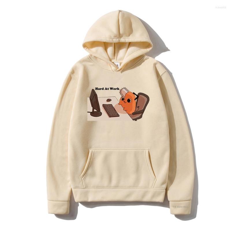 

Men's Hoodies Chainsaw Man Pochita Hoodie Men/Women Letter Print Ame Hard At Work Unisex Autumn Winter Anime Cartoon Kawaii Sweatshirt, 13783-hi11