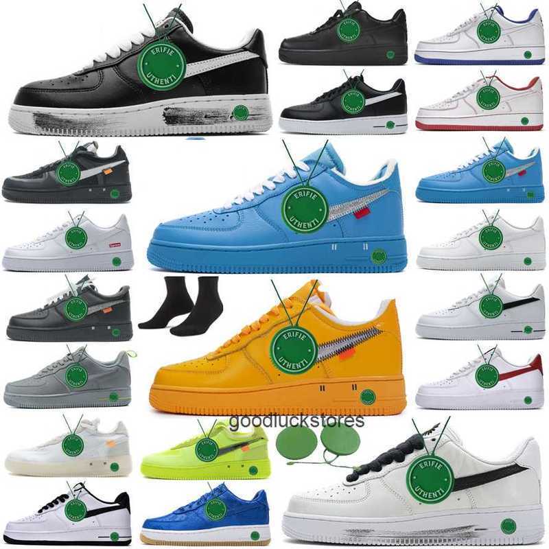 

TopQuality Mens Air forrce Low Skateboards Shoes Designers Outdoor Chaussures One Unisex 1 Knit Euro Airs High Women All White Triple Black, Color # 29