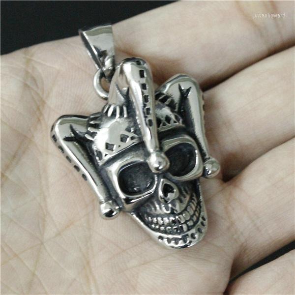 

Pendant Necklaces Mens Polishing Big Crown Skull Stainless Steel Fashion Queen Man