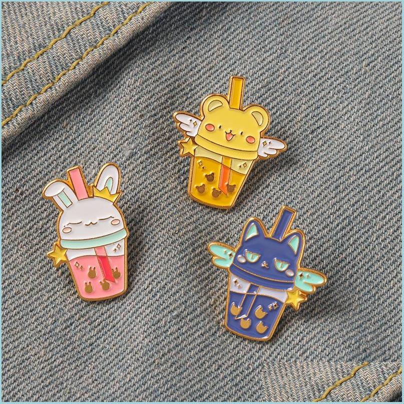 

Pins Brooches Enamel Brooches Pin Cartoon Bunny Cats Dog Cup Stars Wings Badge Brooch Jewelry 1482 E3 Drop Delivery Dhgarden Dhx0S