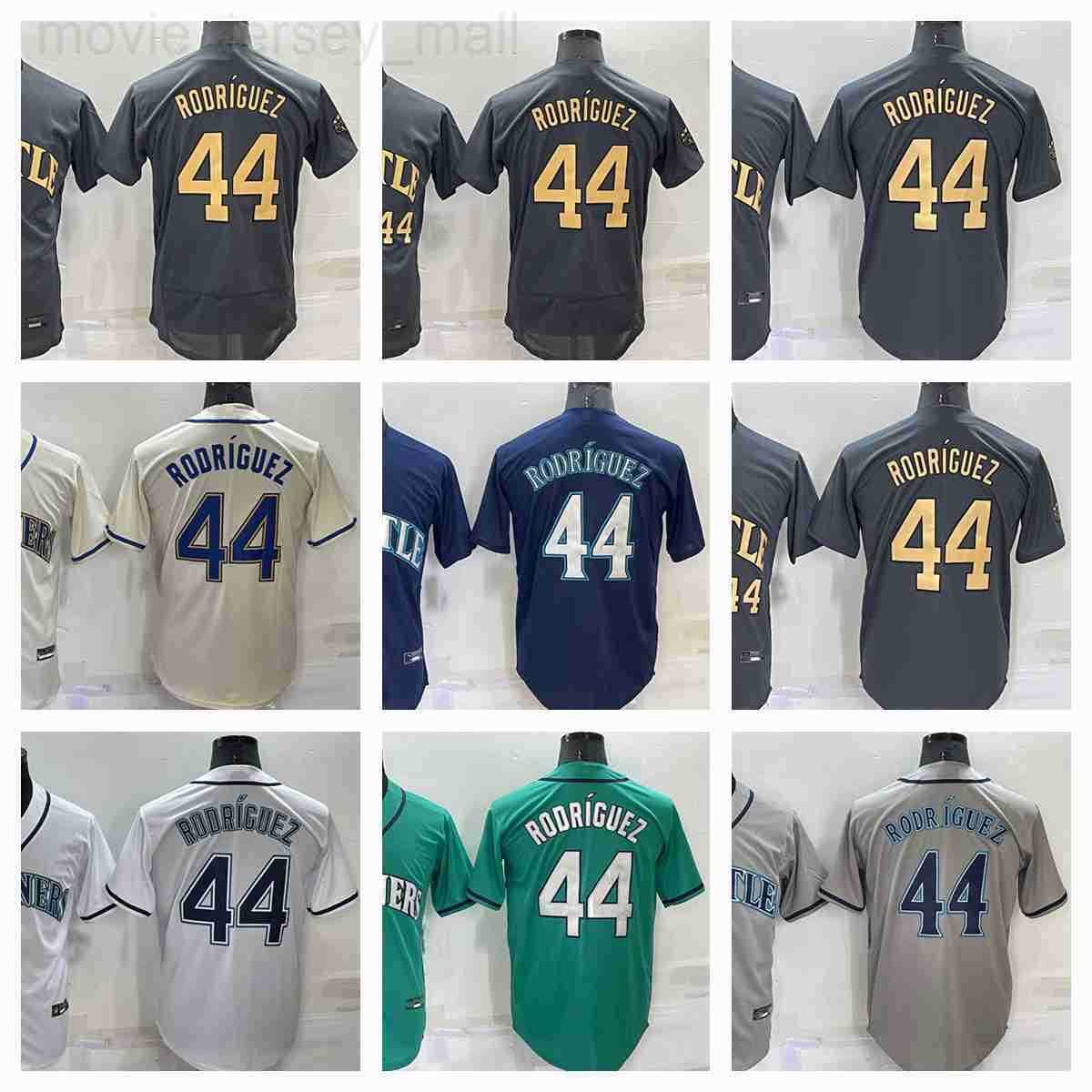 

44 Julio Rodriguez 2022 Baseball Jerseys 24 Ken Griffey Shirts Custom Men Women Youth, As picture(with team logo)