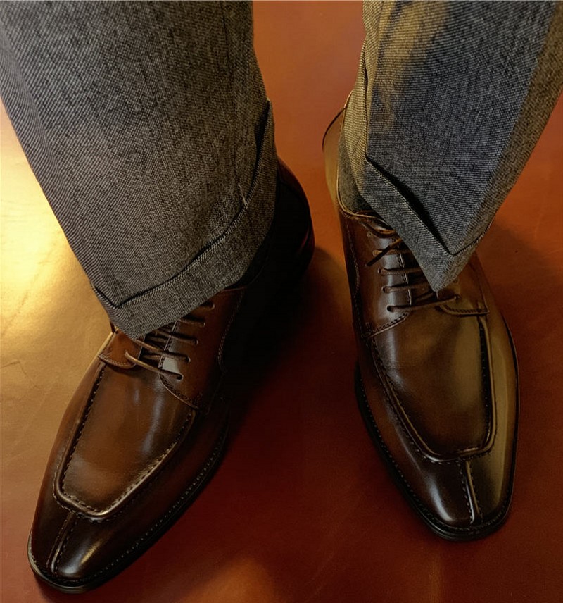 

Handmade Cow Leather Formal Business Shoes Fashion Lace up Gentlemen Derby Shoes Brogue Wedding Dress Shoe