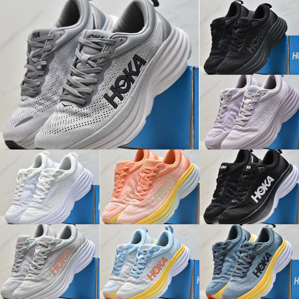 

Sneaker run Hoka One Bondi 8 Running Shoes Lightweight Cushioning Long Distance Road one Runner Shoe Men Women Sneakers Drop shipping, Real pcs pls contact