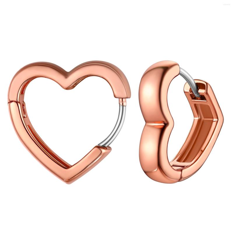 

Hoop Earrings Kpop Jewelry Heart Earring Small Dainty Simple Huggie For Women Copper Alloy Hypoallergenic Cute/Romantic Gift
