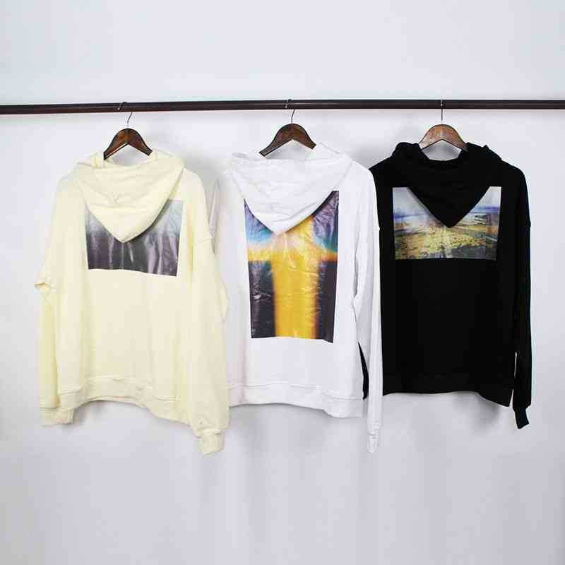 

Fee Men's Hoodies Cotton Comfortable Sweatshirt Designer of Photo High Street Luxury Fashion Sweater Double Line Beach 7HIG, Black