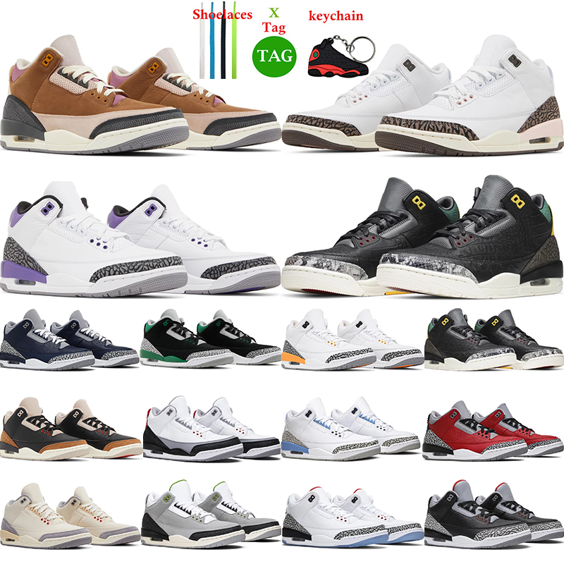 

2023 Neapolitan 3 men basketball shoes Winterized UNC jumpman 3s Dark Iris Cardinal Red j3 Mocha Black Cement mens trainers sports sneakers tennis, 23