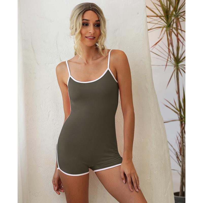 

Women's Jumpsuits & Rompers Women Bodysuits Strap Sexy Sleeveless Sporty Street Night Club Party Beach  Size Green