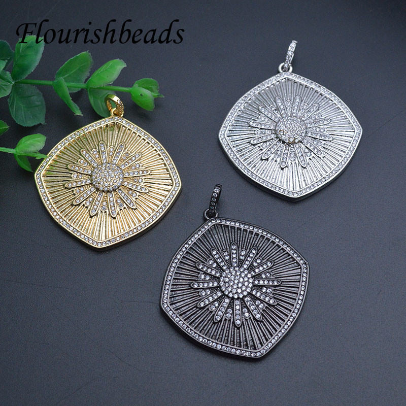 

Big Size High Quality 3 Colors Geometric Sun Shapes Pendant Nickel Free for Women Handmade DIY Necklace Jewelry Making