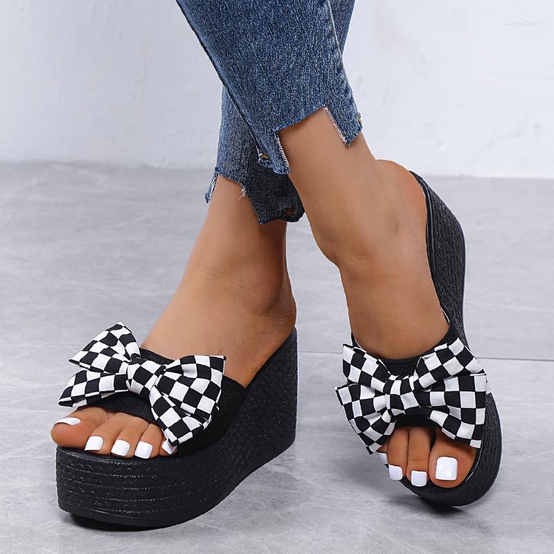 

Slippers 2022 Summer Women Fashion Beach Women's Platform High Heel Sandals Comfort Wedge, Black