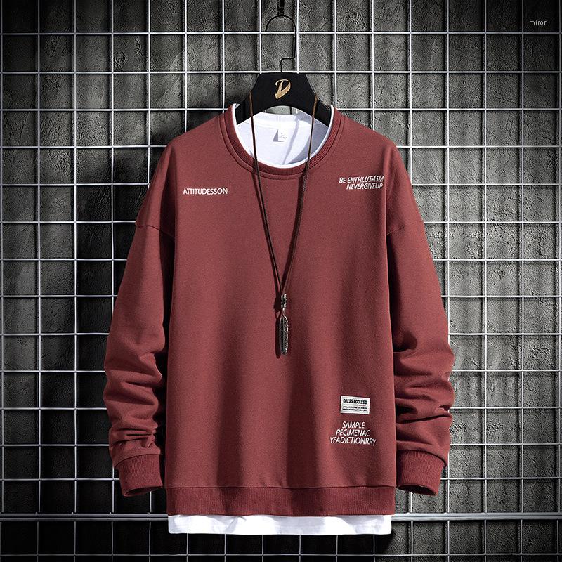 

Men's Hoodies Men's Autumn Winter Sweatshirt Loose Casual Pullover Tops O Neck Long Sleeve Hooded Harajuku Streetwear Fashion Clothes, Black