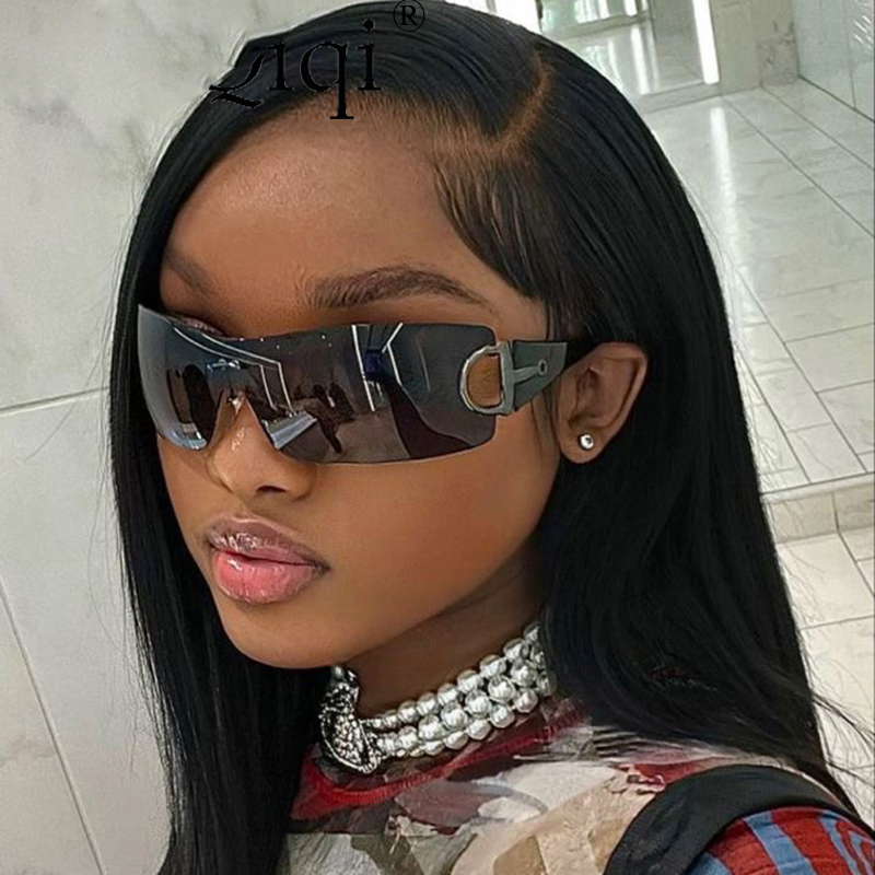 

Oversize sunglasses women Sports Men's Cycling Sun Glasses One Piece Goggle 2000'S Designer Y2k Sunglasses