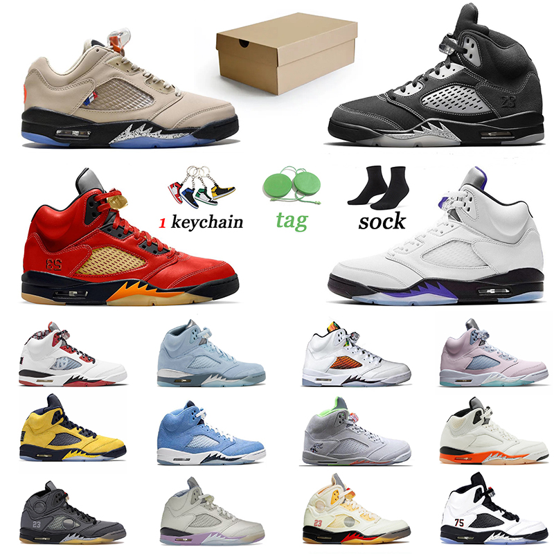 

Top Fashion Jumpman 5 Size 47 Basketball Shoes Anthracite Men Women 5s Sneakers Trainers Sports Outstanding Excellent Concord Blue Bird, # 40-47 low psgss
