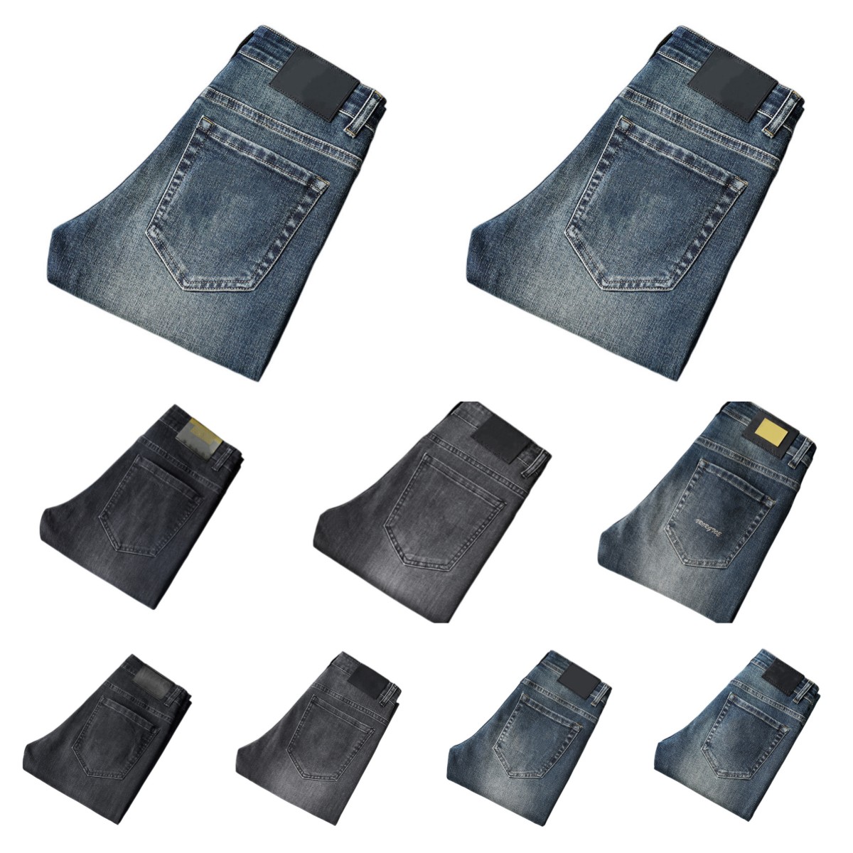 

New JEANS chino Pants pant Men's trousers Stretch Autumn winter close-fitting jeans cotton slacks washed straight business casual HS9203, Hs9503