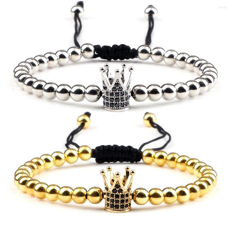 

Strand Metal Copper Beads Bracelet Pave CZ Leopard Head Bangles Adjustable Charm Braided Jewelry Couple Women Men Gift Yoga Balance