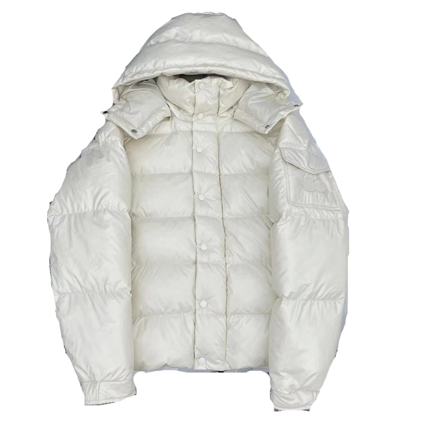 

Down parka women men puffer jacket fashion winter jackets long sleeve hoodie Geometric printed clothing luxury brand coat outdoor Hooded high street coats size m-2xl, Black