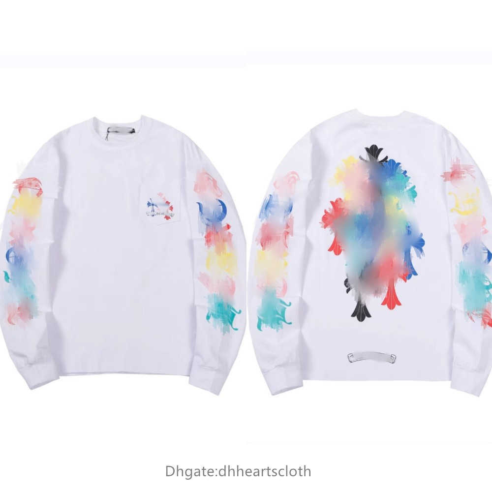 

Classic Fashion Luxury Long Sleeve T-shirt Chromes Womens Ch Designer Horseshoe Sanskrit Cross Print Pullover Tops Heart Jacket Sweatshirts Mens Loose Sweater Ehnj, 12