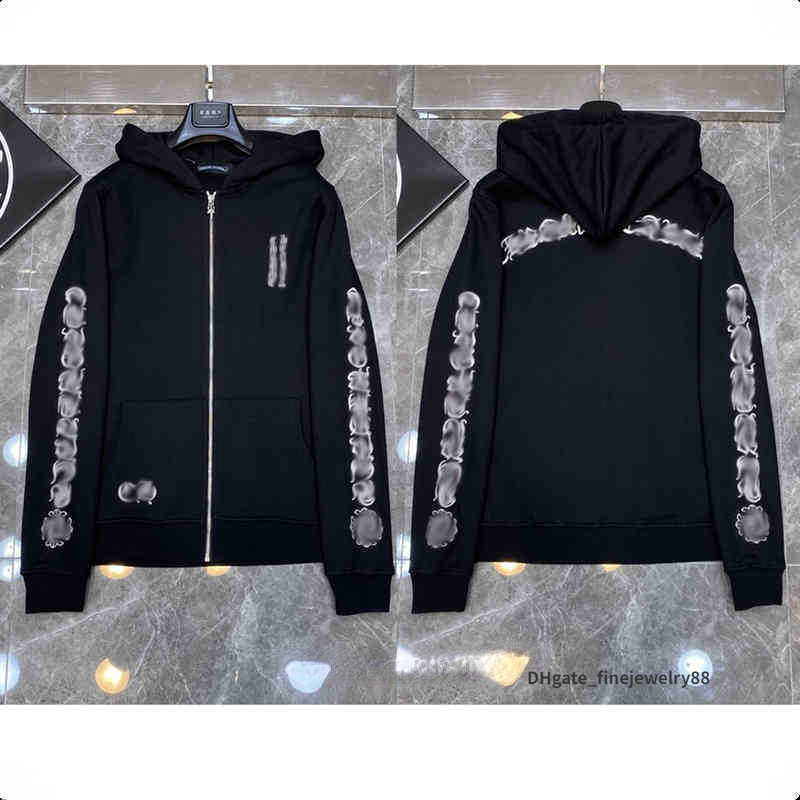 

Classic Mens Sweatshirts Ch Designer Hoodies Zipper Sanskrit Graffiti Hooded Sweater Cross Loose Pullover Hoodie Casual Women Tops Coat Sweatshirt Jacket vb, 13