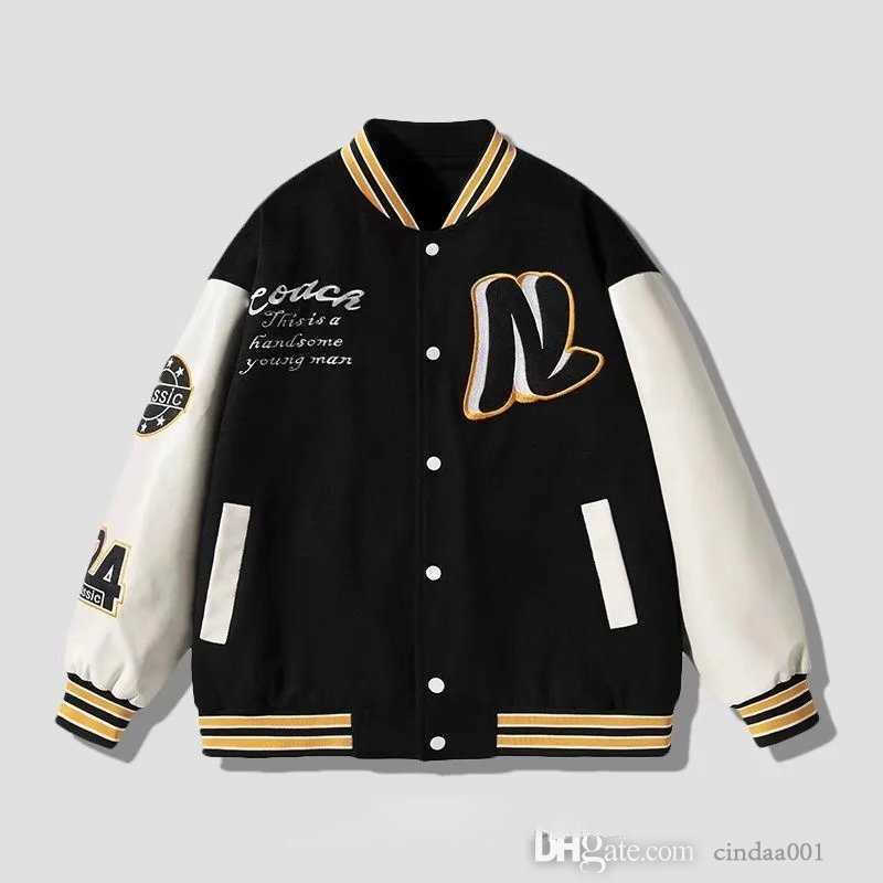 

Plus Size 3xl Baseball Suit Men's Couple Jacket Men And Women Fashion Jackets Junior Clothes Coat, Brown