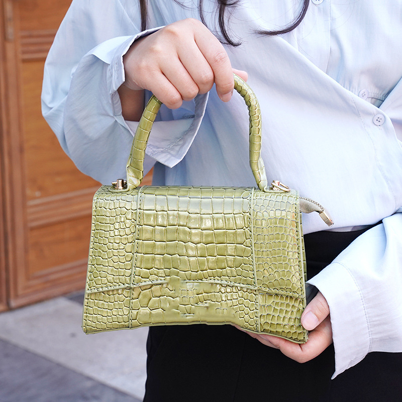 

designer women Classic tote bags Handle crossbody Evening shoulder bags pu leather crocodile pattern handbag shopping wallet, Pink
