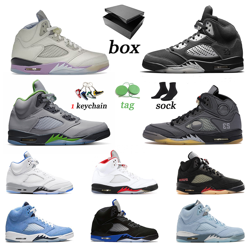 

AAA Quality Green Bean Jumpman 5 Basketball Shoes 5s Trainers 40-47 Men Women Sports j5 Comfortable Sneakers Anthracite Black Muslin Blue Bird We The Best Racer Blue, # anthracite 40-47