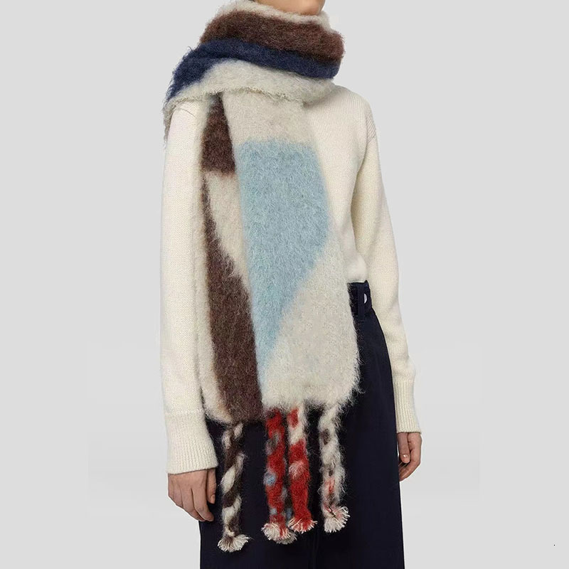 

Scarves Luxury Tassels Scarf for Women Men Winter Warm Blanket Shawl Geometric Thicken Neck Wrap Unisex Design Cashmere Foulard 221128
