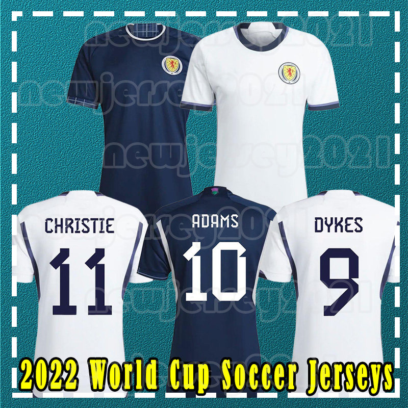 

22/23 Scotland Soccer Jerseys National Team John McGinn Scott McTominay Andy Robertson FRASER ADAMS HANLEY DYKES Men home White away Blank Football Shirt Uniforms, Men jersey(su ge lan)