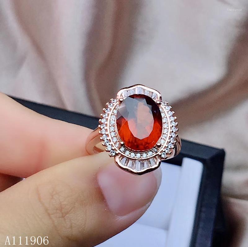 

Cluster Rings KJJEAXCMY Boutique Jewelry 925 Sterling Silver Inlaid Natural Garnet Gemstone Female Ring To Support Testing Products