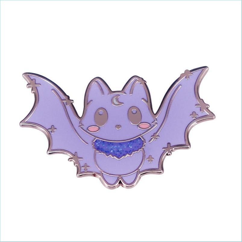 

Pins Brooches Twinkle Baby Bat Enamel Pin Moon Cat Brooch Cute Spooky Halloween Gothic Fashion Jewelry Gift 6162 Q2 Drop Del Dhgarden Dhzbx