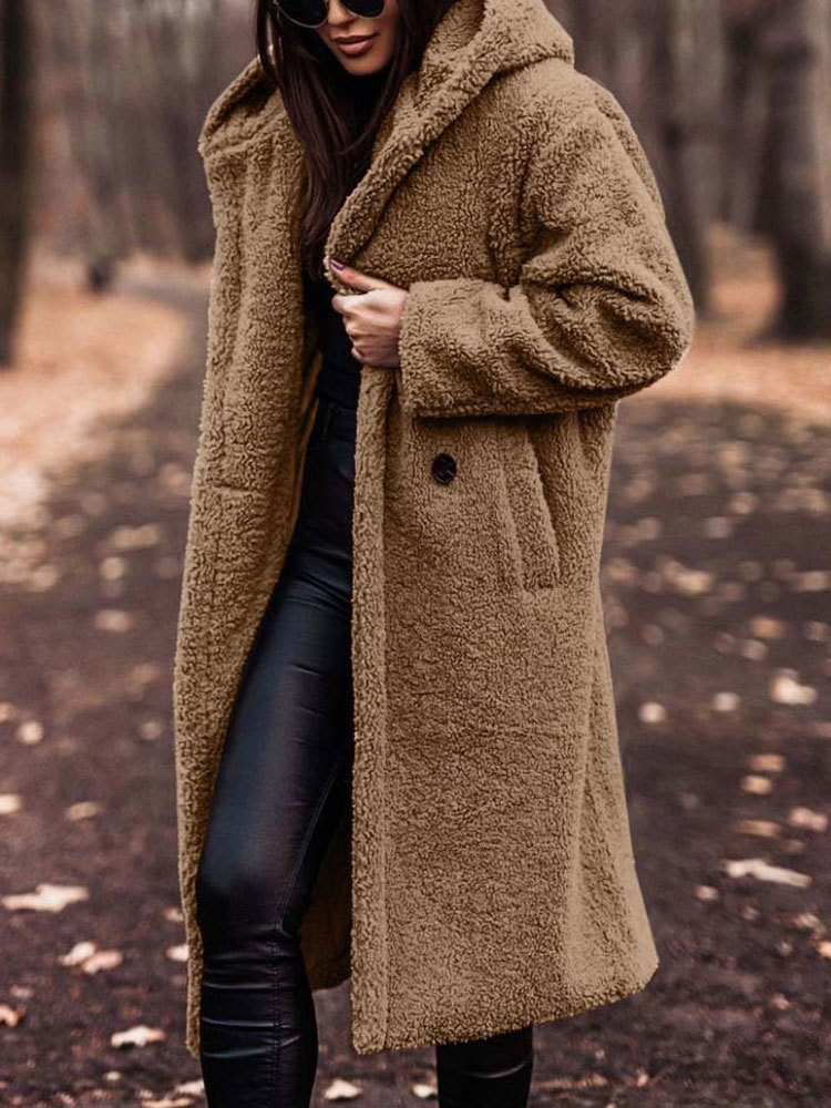 

Men's Sweaters Autumn Winter Long Coat Woman Plush Warm Faux Fur Coat Women Fur Teddy Jacket Female Teddy Coat Outwear Ladies 221128, 11